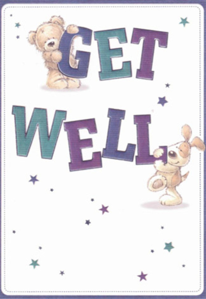 Capturing the nurturing energy of Swiss Cottage, this get well card is a bright celebration of encouragement and local warmth. At the centre, a friendly bear and a puppy share a moment of playful togetherness, surrounded by twinkling stars that float through the scene like whispered well-wishes. The bold, oversized typography-drenched in violets and aquas-anchors the sentiment in confidence and optimism, just as a striking bouquet grounds a hospital bedside in cheer. The brushstrokes add a tactile richness: one can almost imagine the plush softness of the bear's coat or the velvety texture of the puppy's floppy ears, inviting both comfort and a smile. The light background recalls the clean, welcoming interiors of a Swiss Cottage florist's shop, emphasising clarity and calm. Every element, from the expressive faces to the scattered celestial accents, is thoughtfully placed to send hope and gentle encouragement, whether to a friend across Belsize Park or a neighbour near South Hampstead. The scene teems with positivity, as if each illustrated star and playful curve were hand-selected with the same intention as placing delicate blooms into a vase. Sending this card alongside a hand-delivered bouquet from Flowers Swiss Cottage transforms a simple gesture into a deeply meaningful message-one designed to bring peace, reassurance, and a touch of whimsy to anyone in need of a healing embrace.